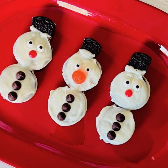 Oreo Snowman Cookies