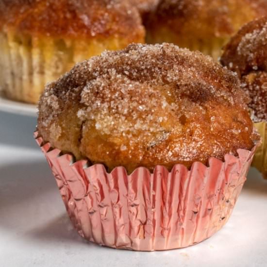 Vegan Cinnamon Sugar Banana Muffins