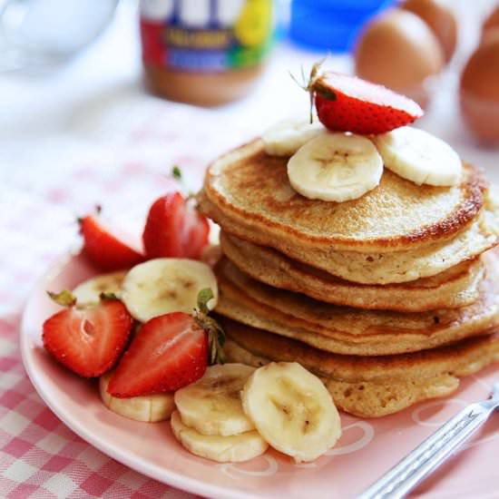 Banana Peanut Butter Pancakes