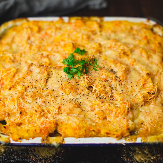 Creamy mascarpone vegetarian pie