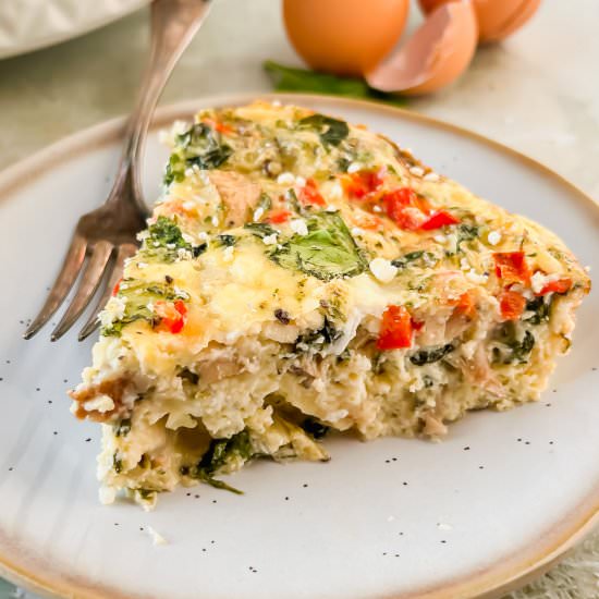 Crustless Spinach and Feta Quiche