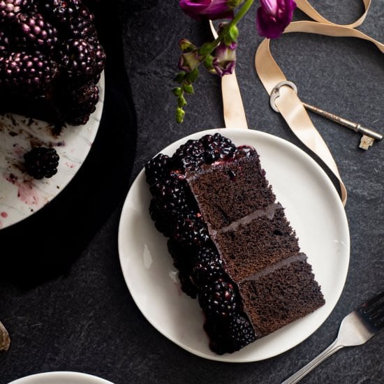 Blackberry Blackout Cake