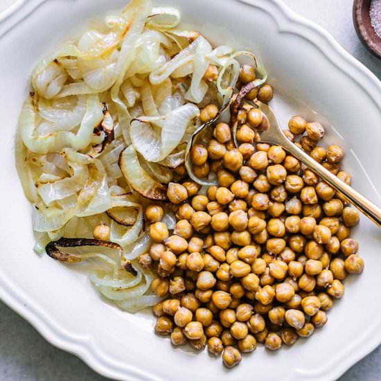 Roasted Chickpeas and Onions