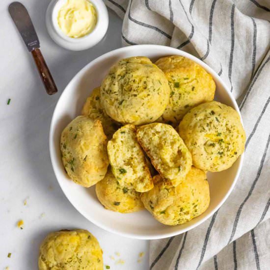 Cheddar Almond Flour Drop Biscuits