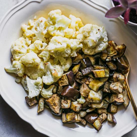 Roasted Cauliflower and Eggplant