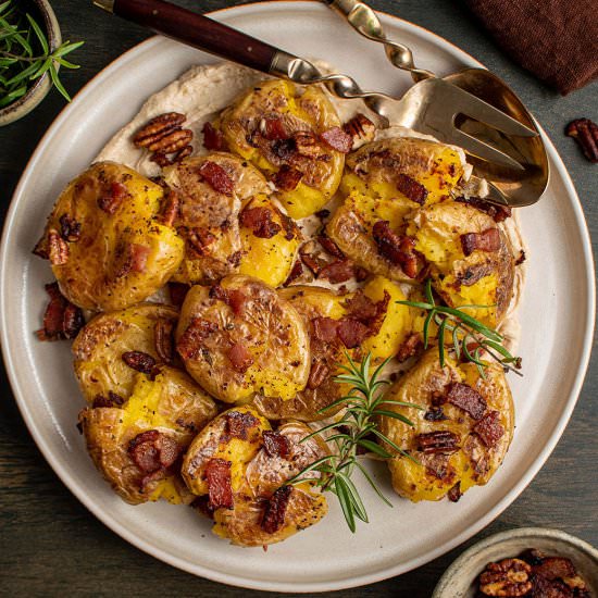 Rosemary smashed potatoes