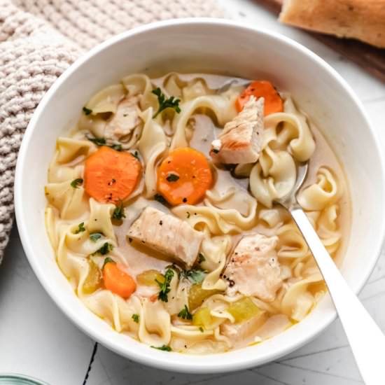 Instant Pot Turkey Noodle Soup