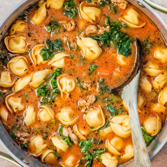 Easy Sausage Tortellini Soup