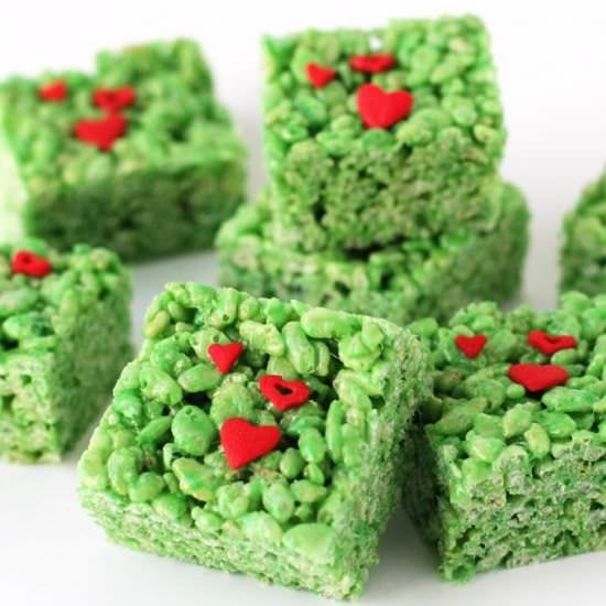 Grinch Rice Krispie Treats