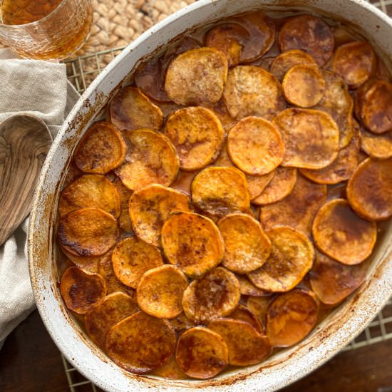 Bourbon Cinnamon Sweet Potatoes