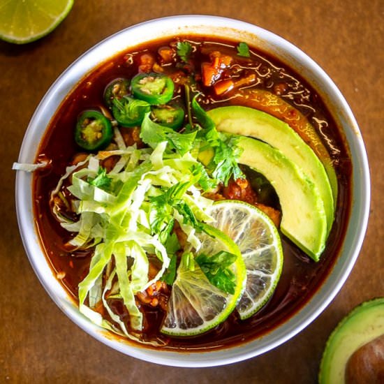 Vegetarian Red Pozole