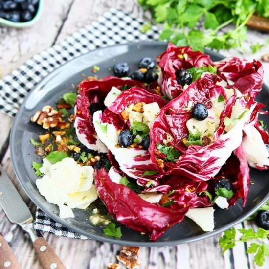 Radicchio Salad with Blueberries an