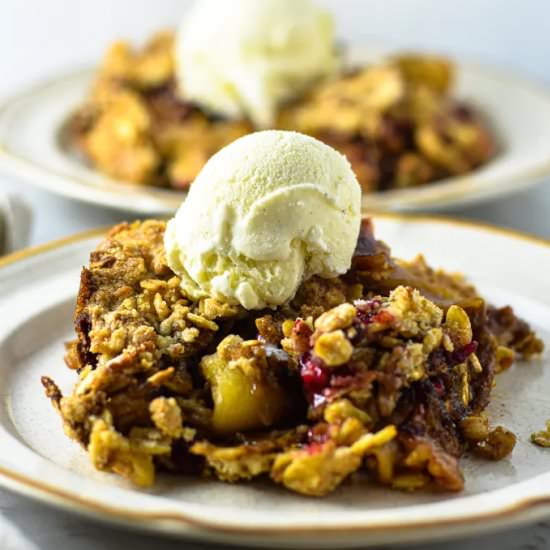 Pomegranate and Apple Crisp