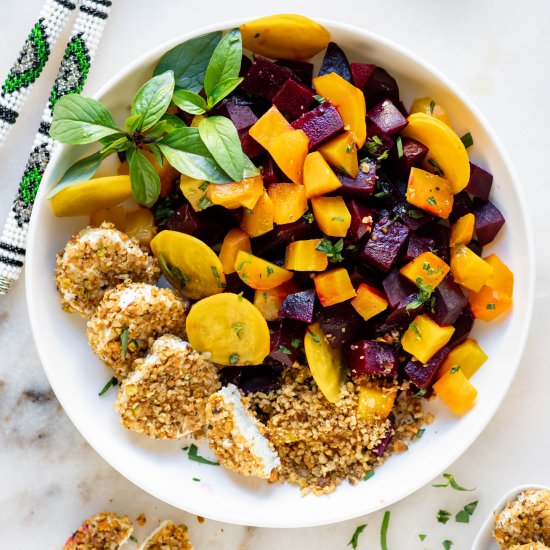 Roasted Beets with Goat Cheese