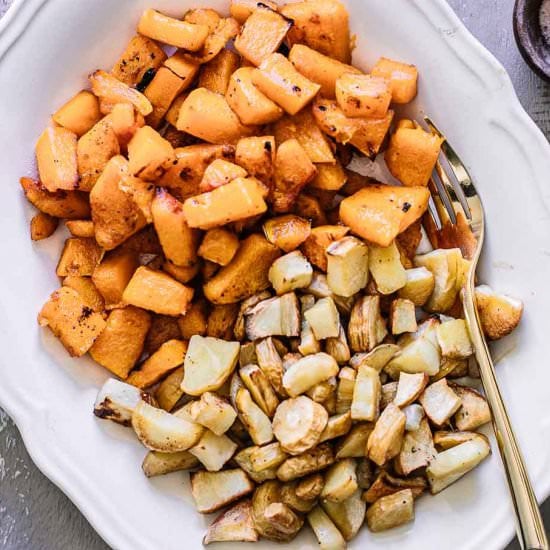 Roasted Squash and Parsnips