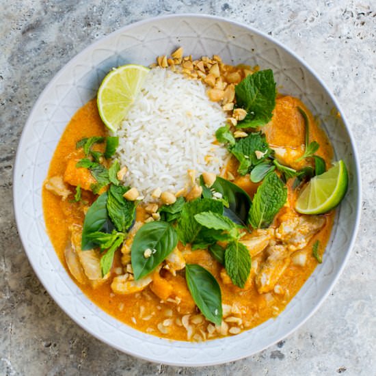 Chicken Pumpkin Thai Red Curry