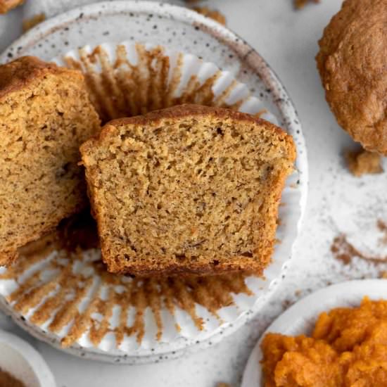 Gluten Free Pumpkin Banana Bread