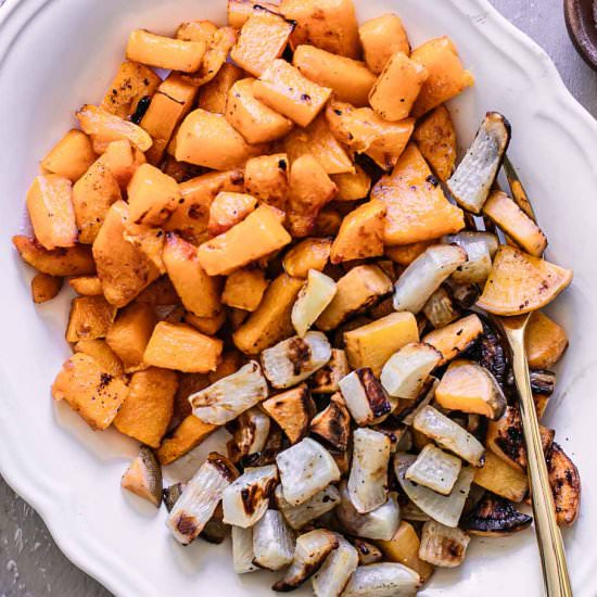 Butternut Squash and Turnips