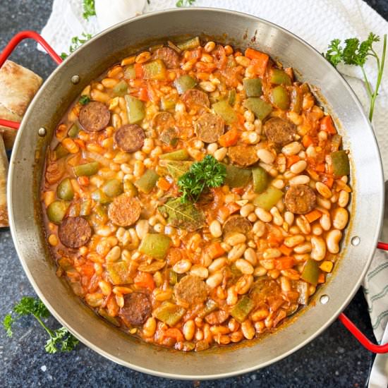 Spanish Beans with Chorizo