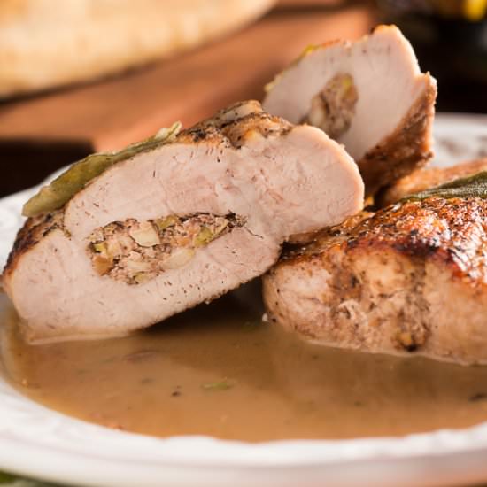 Easy Air Fryer Stuffed Pork Chops