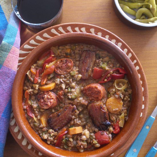 Lentils with Sausage and Panceta