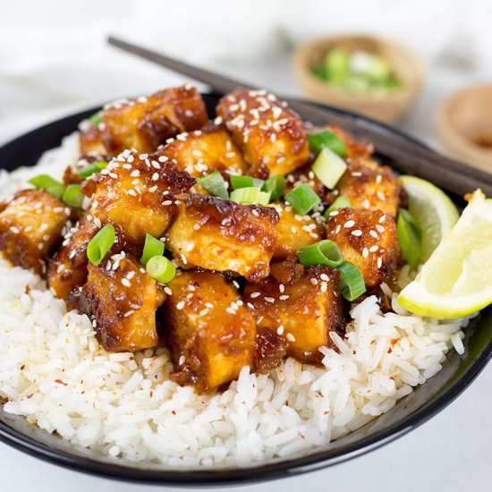 Sticky Sweet and Sour Tofu