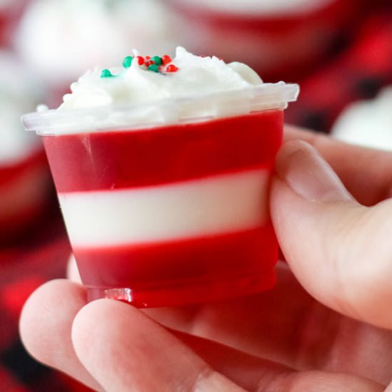 Candy Cane Jello Shots
