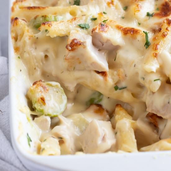 Leftover Turkey Pasta Bake