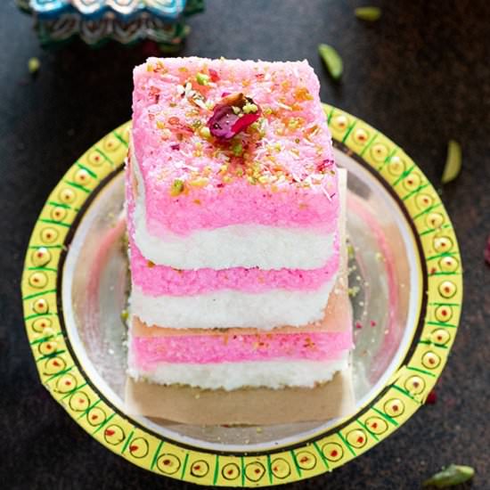 Layered Coconut Burfi