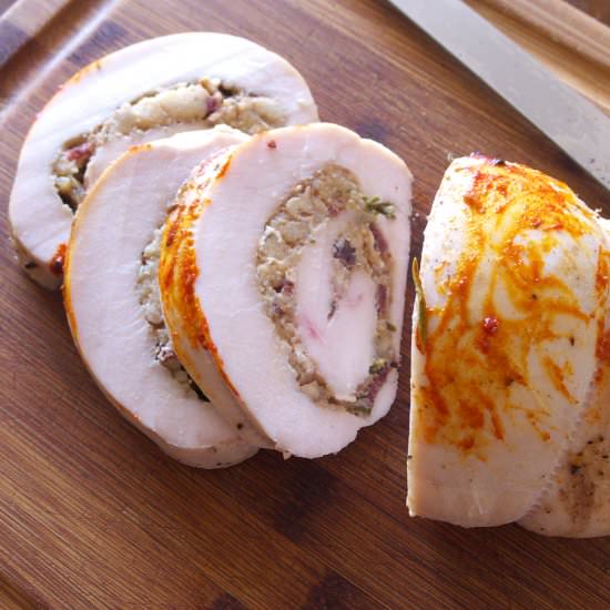 Turkey Roulade with Fig Stuffing