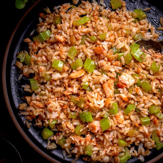 Salmon fried rice