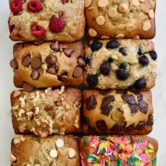 Mini Banana Bread Loaves