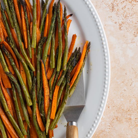 Roasted Asparagus and Carrots