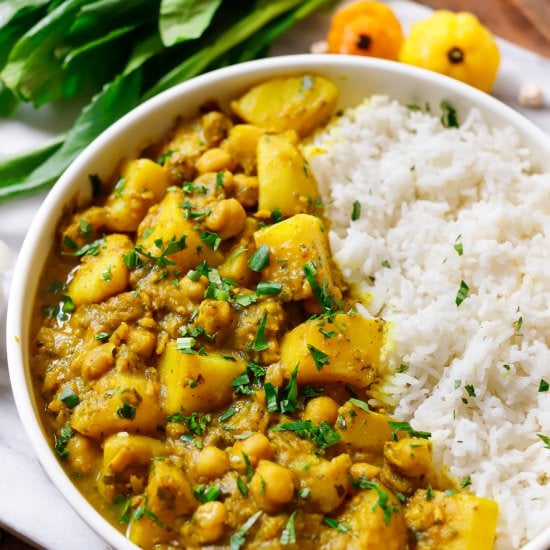 Vegan Trini Chana & Aloo Curry