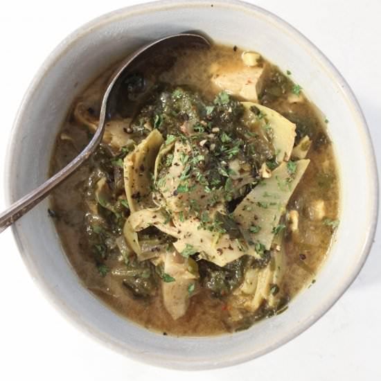 Spinach artichoke soup