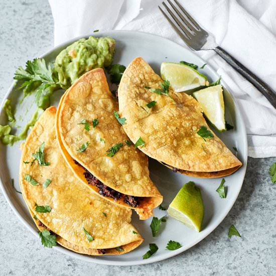 Crispy Black Bean Tacos