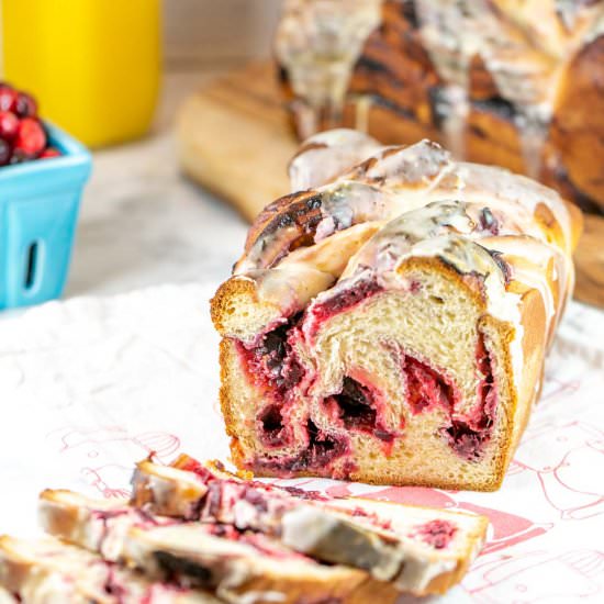 Cranberry Orange Babka
