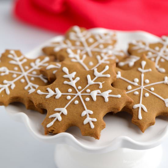 Gingerbread Snowflake Cookies