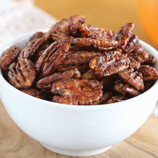 Spicy Maple Pecans