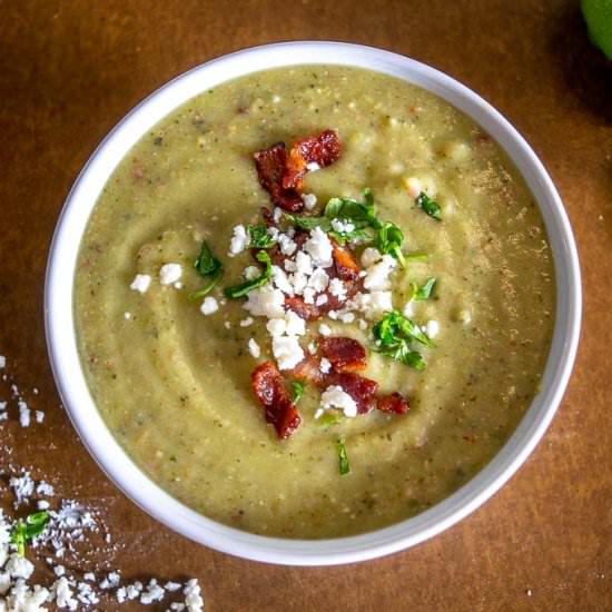 Potato Bacon Poblano Soup