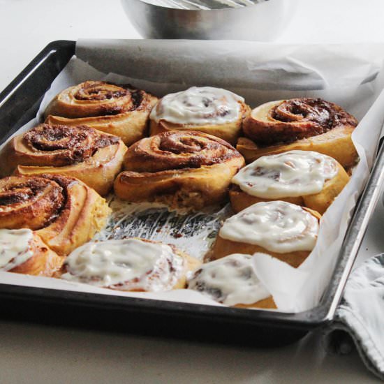 Pumpkin cinnamon rolls
