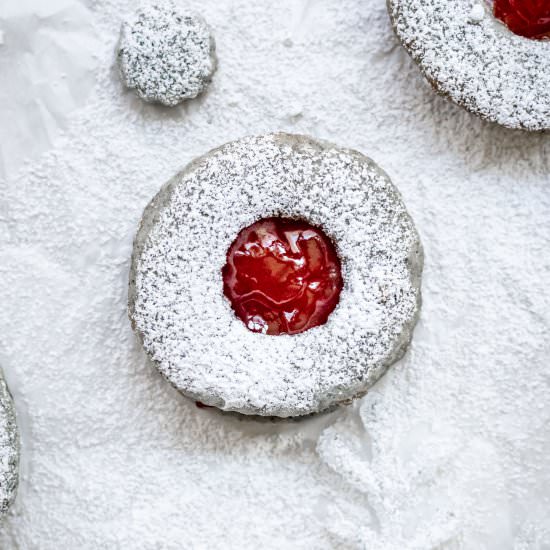 Black Sesame Sandwich Cookies