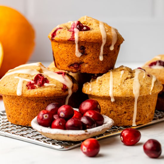 Vegan Cranberry Orange Muffins