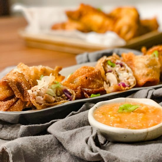 Jerk Chicken Egg Rolls