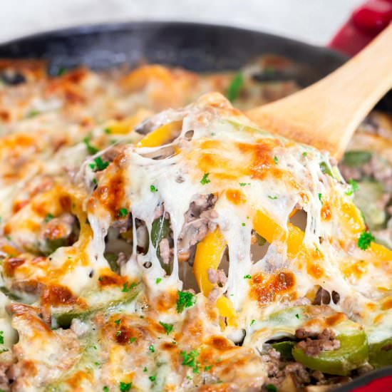 Philly Cheesesteak Casserole