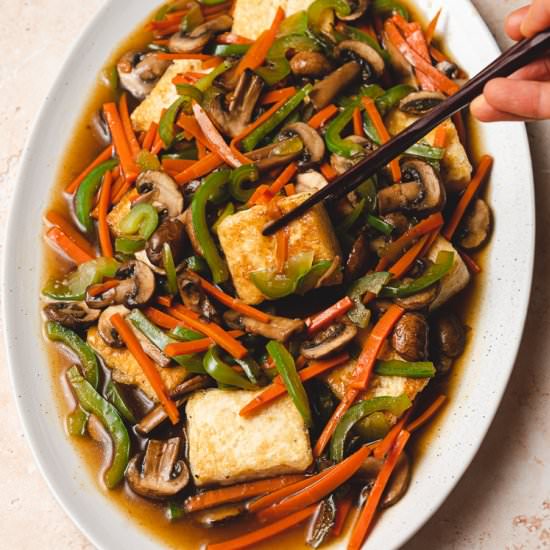 Ankake Tofu (Savory Dashi Sauce)