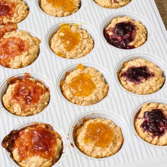 Baked PB & J Oat Cups