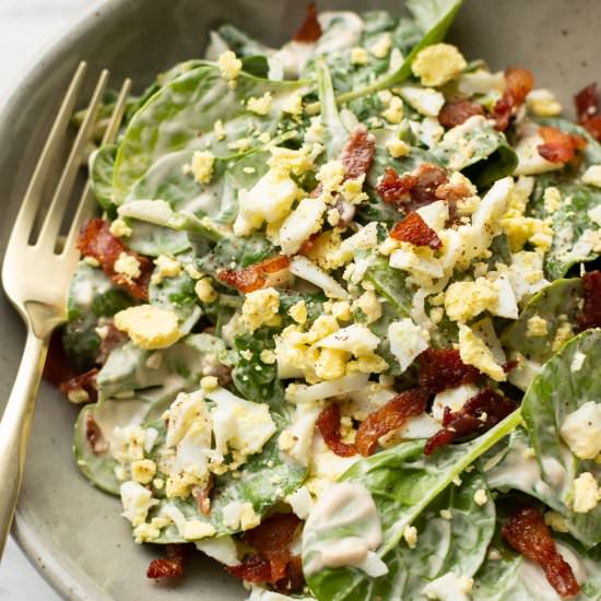 spinach salad with bacon
