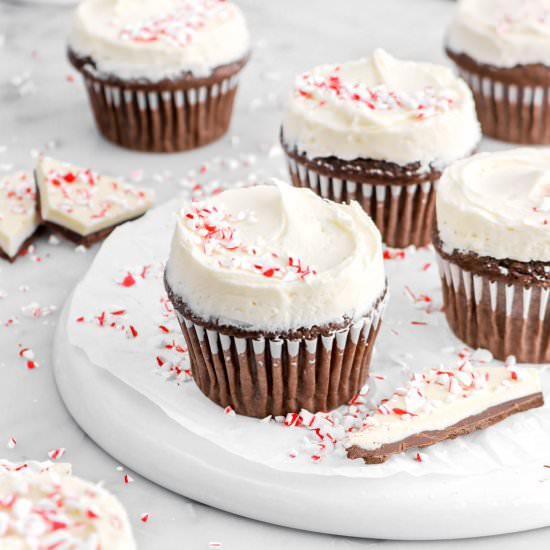 Peppermint Bark Cupcakes