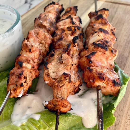 Middle Eastern Chicken Skewers